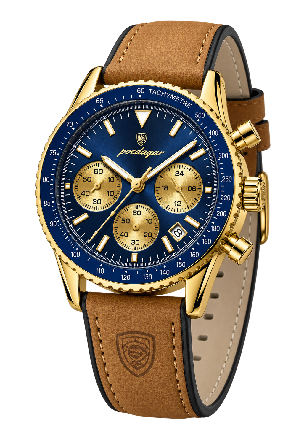 POEDAGAR 960 — Cronógrafo — Dorado / Azul