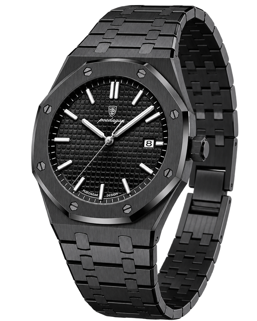 POEDAGAR 924 — Octagonal — Oro rosa / Negro