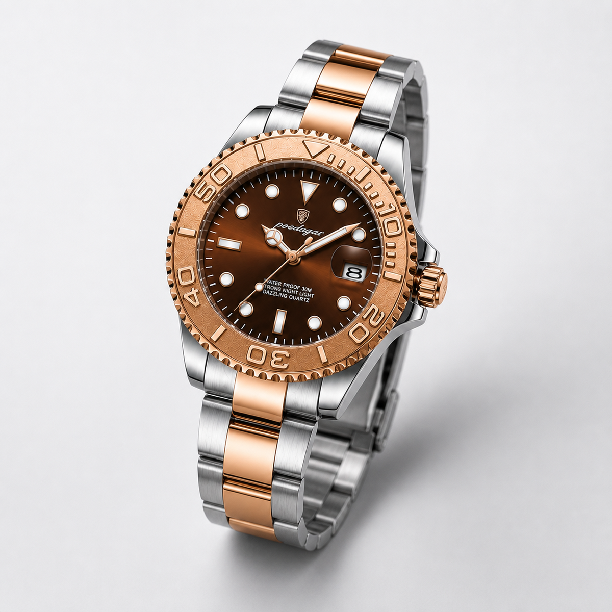 POEDAGAR 680 — Deportivo — Oro rosa / Marrón