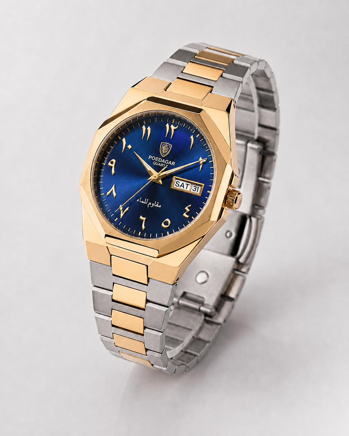 POEDAGAR 830 — Acero Integrado — Dorado / Azul