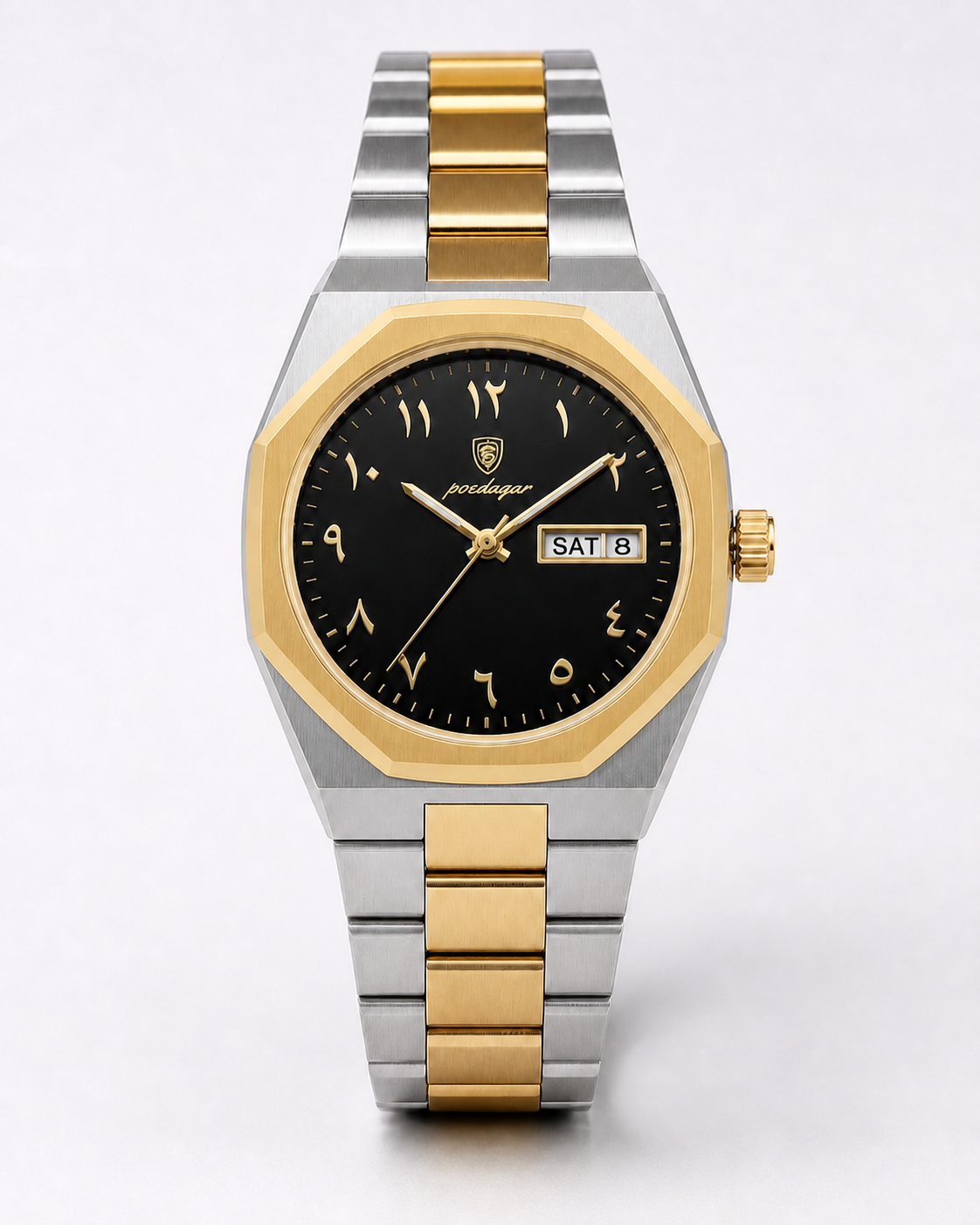POEDAGAR 830 — Acero Integrado — Dorado / Negro — vista hero