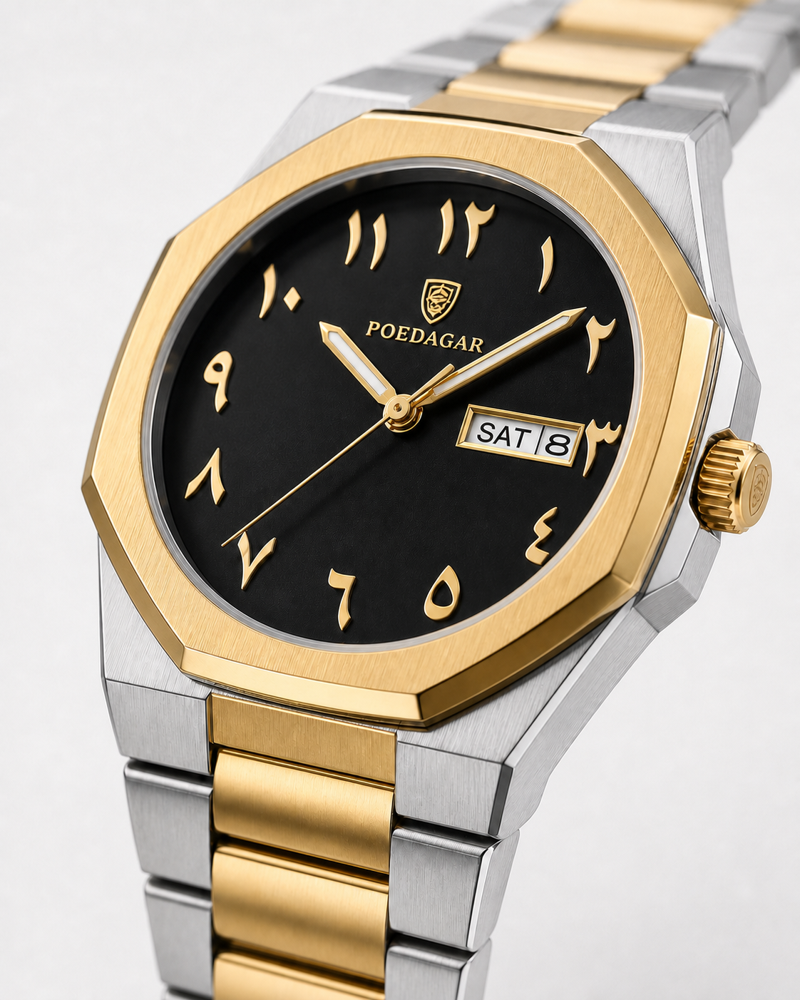 POEDAGAR 830 — Acero Integrado — Dorado / Negro