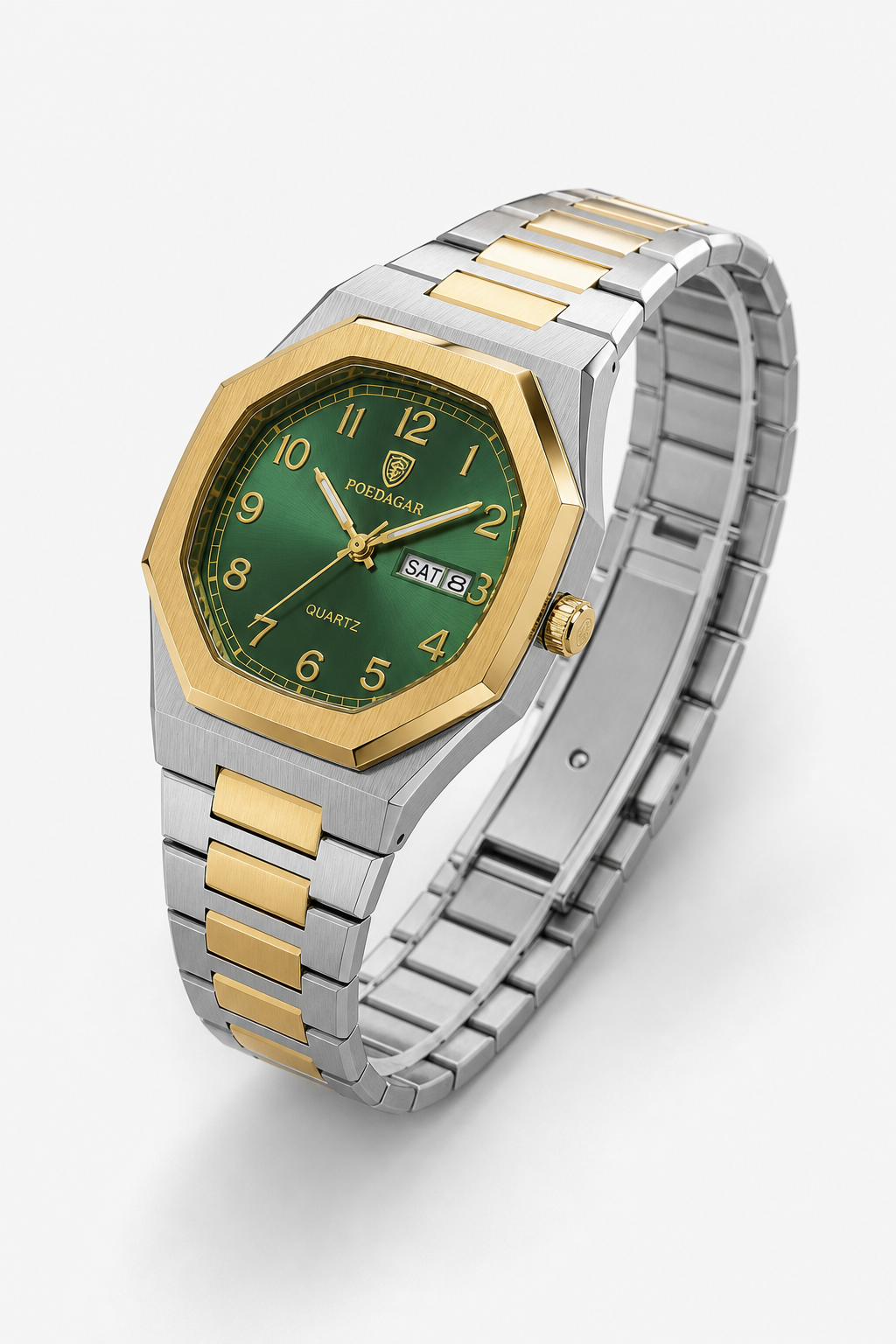 POEDAGAR 830 — Acero Integrado — Dorado / Verde