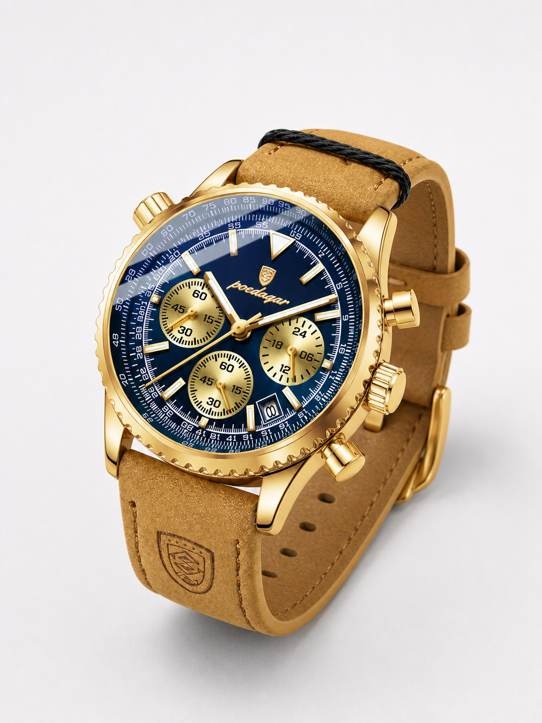 POEDAGAR 960 — Cronógrafo — Dorado / Azul