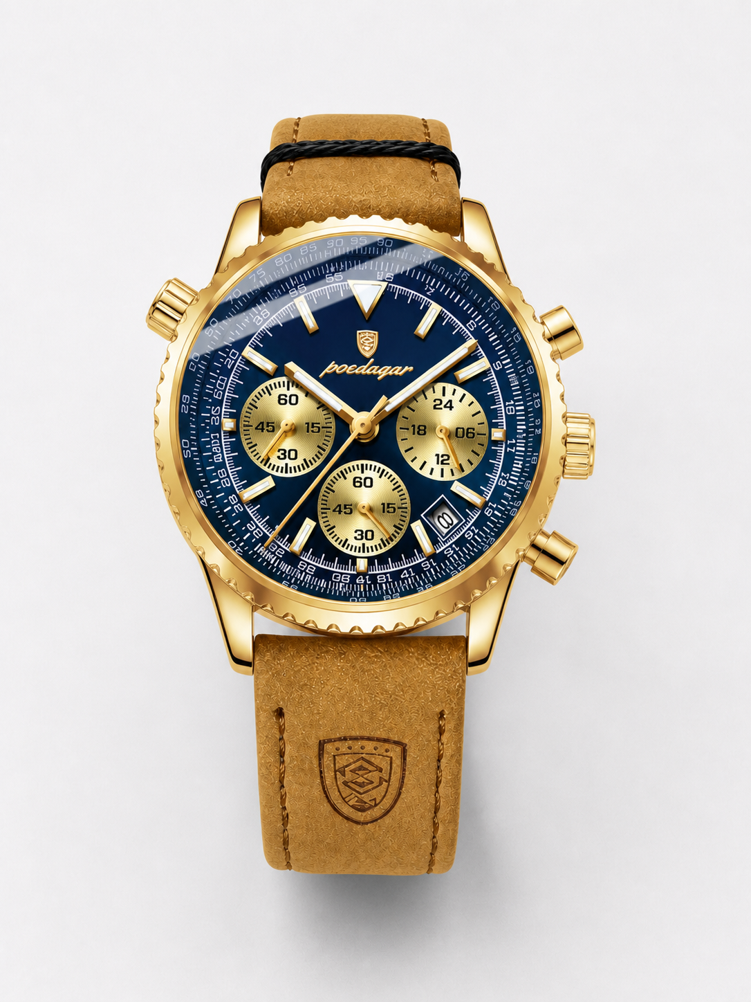 POEDAGAR 960 — Cronógrafo — Dorado / Azul