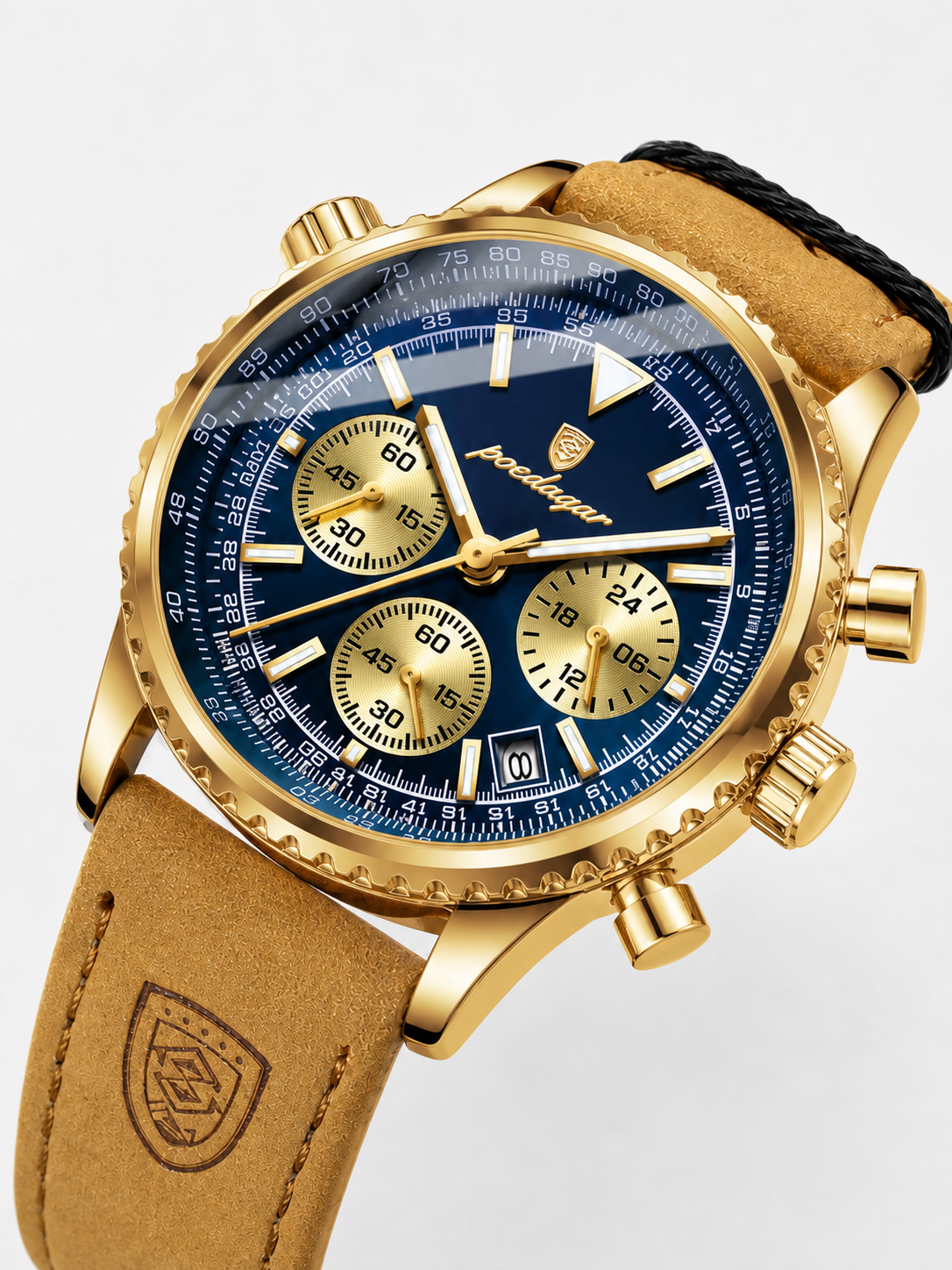 POEDAGAR 960 — Cronógrafo — Dorado / Azul