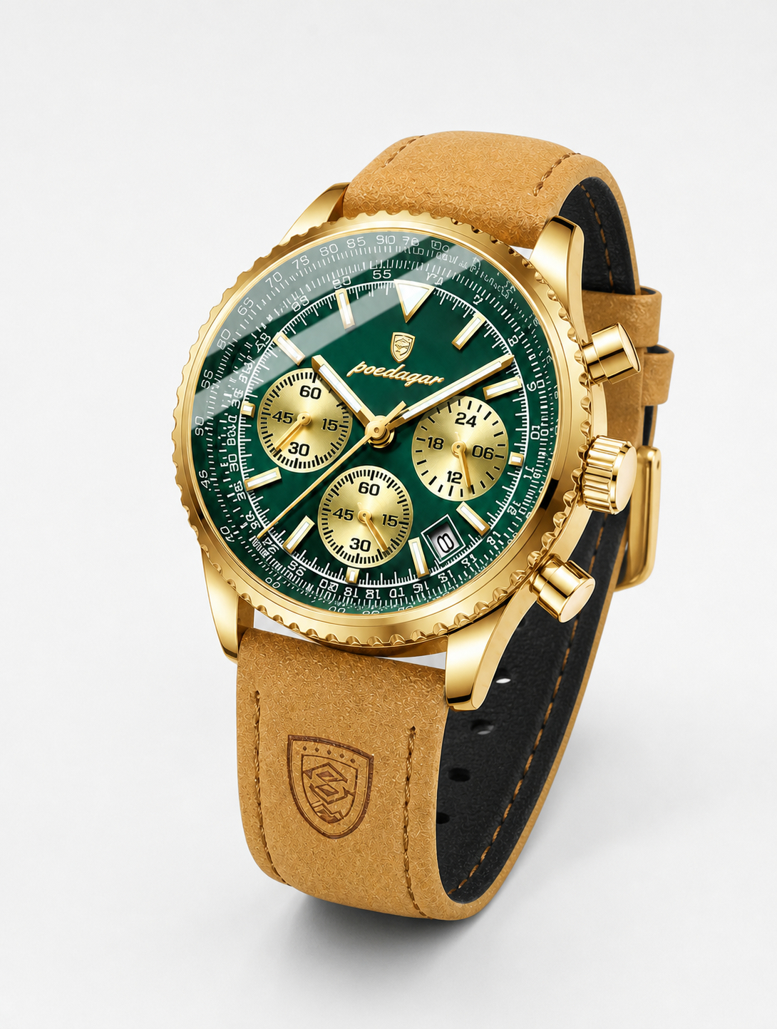 POEDAGAR 960 — Cronógrafo — Dorado / Verde
