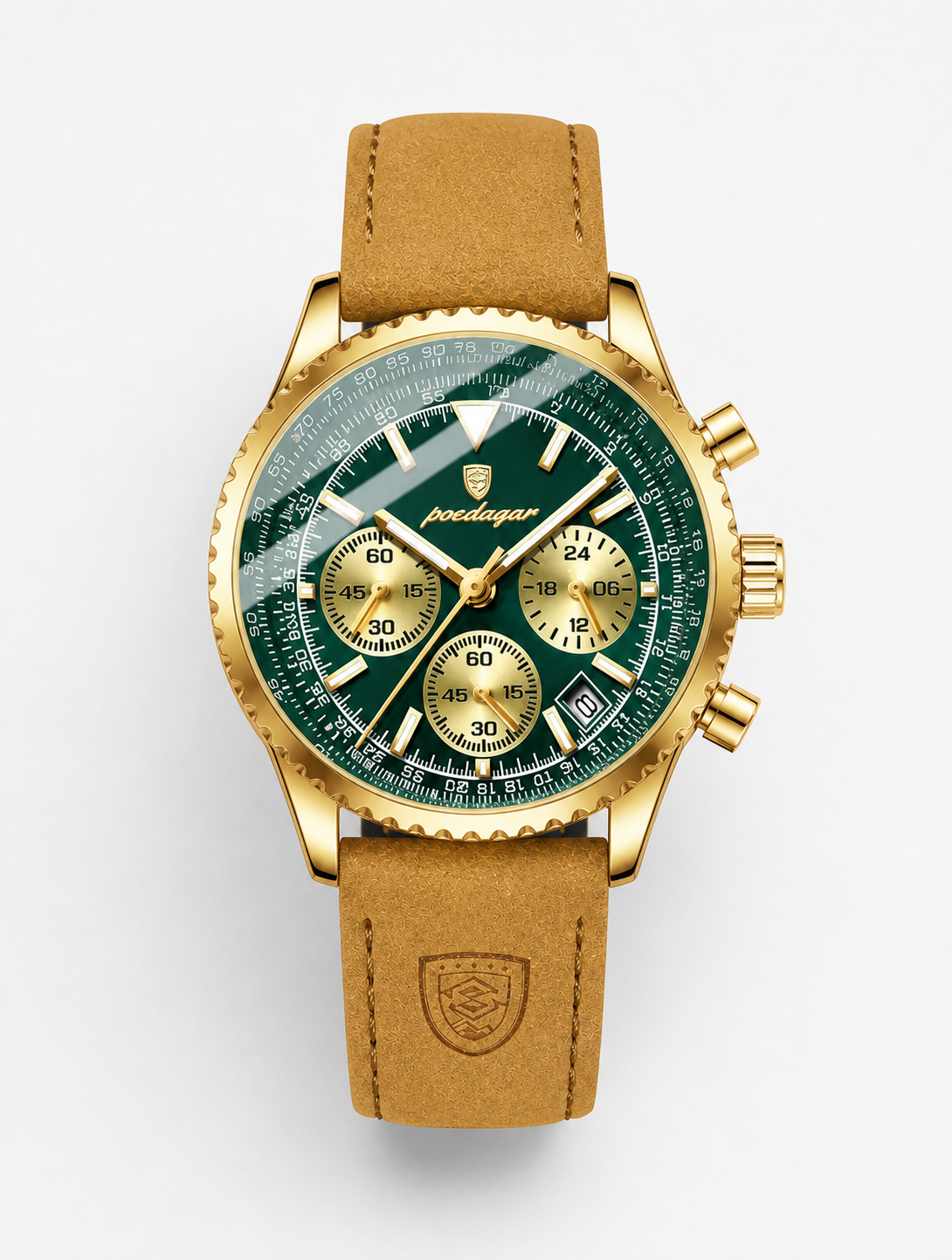 POEDAGAR 960 — Cronógrafo — Dorado / Verde