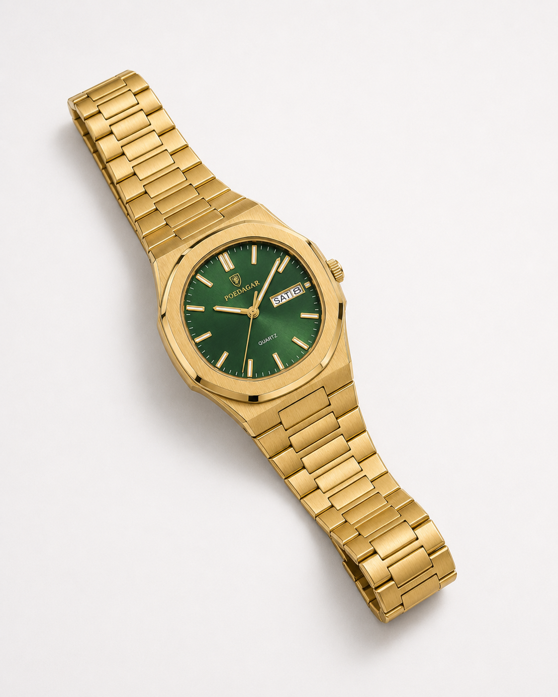 POEDAGAR 853 — Acero — Dorado / Verde
