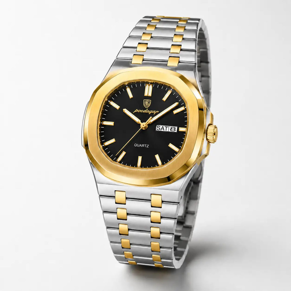 POEDAGAR 853 — Acero — Dorado / Negro