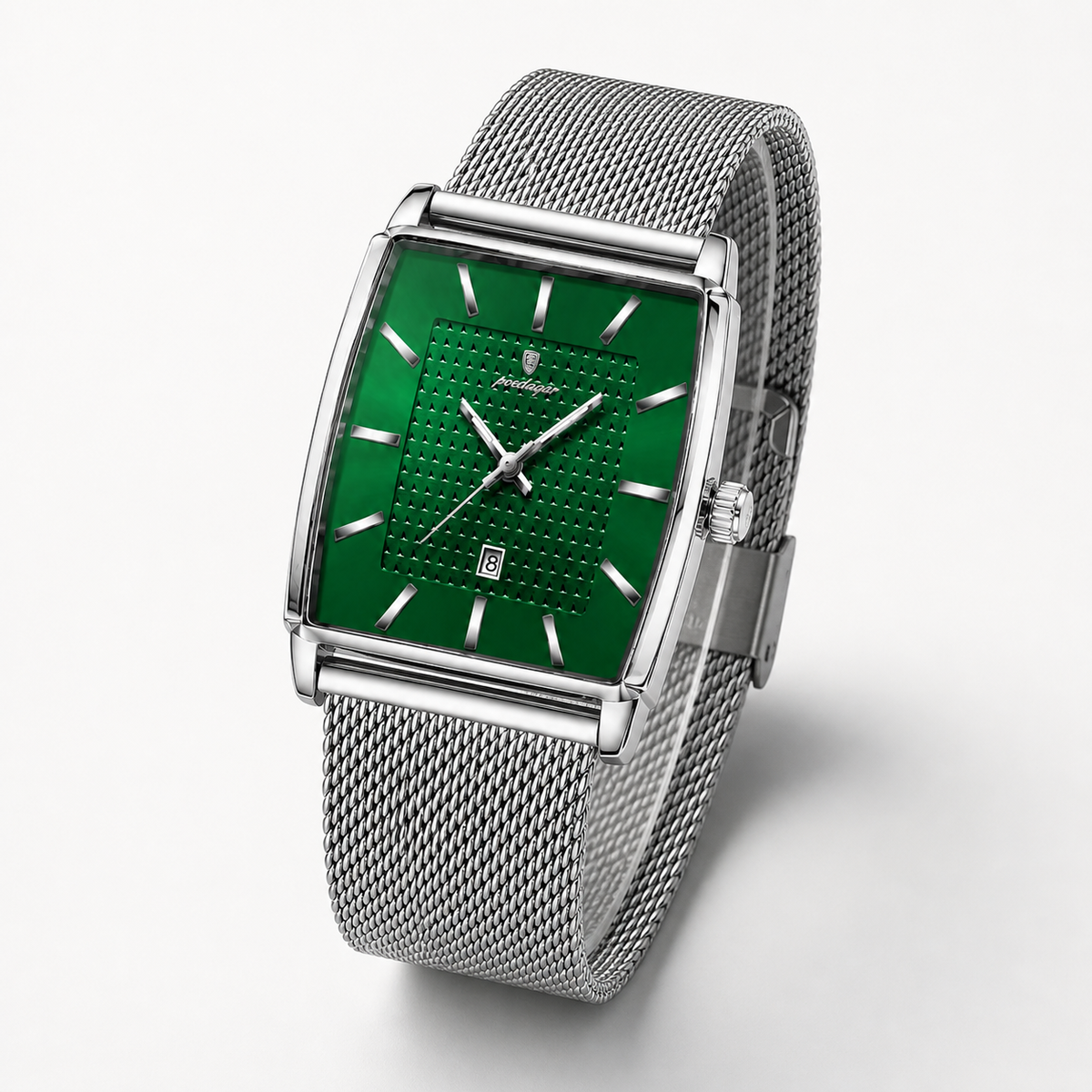 POEDAGAR 885 — Rectangular — Acero / Verde — vista hero