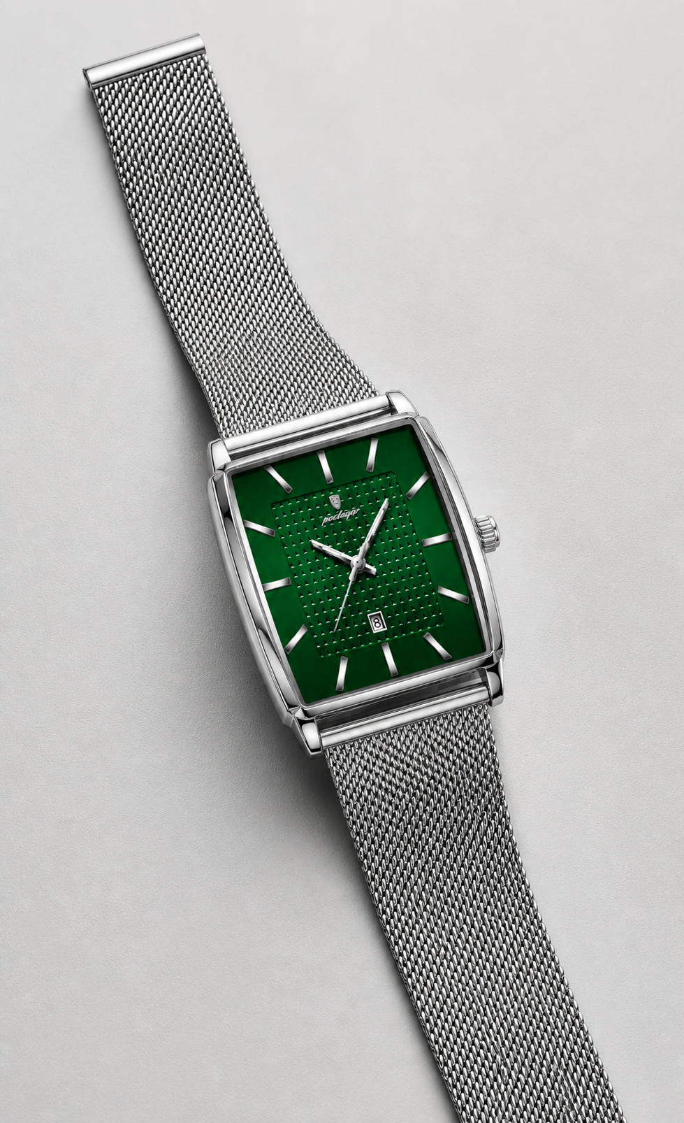 POEDAGAR 885 — Rectangular — Acero / Verde